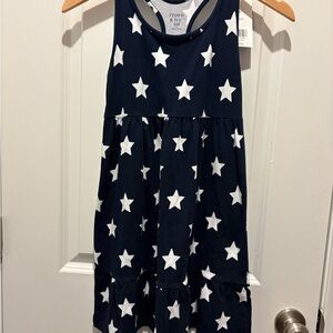 crown & ivy Kids Navy Star Racerback Dress